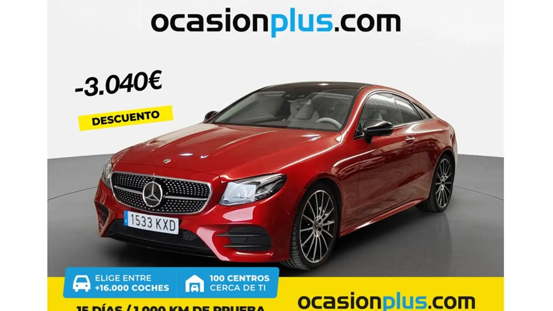 Mercedes-Benz E 220 Coupé 220d 4Matic 9G-Tronic Rouge - 1