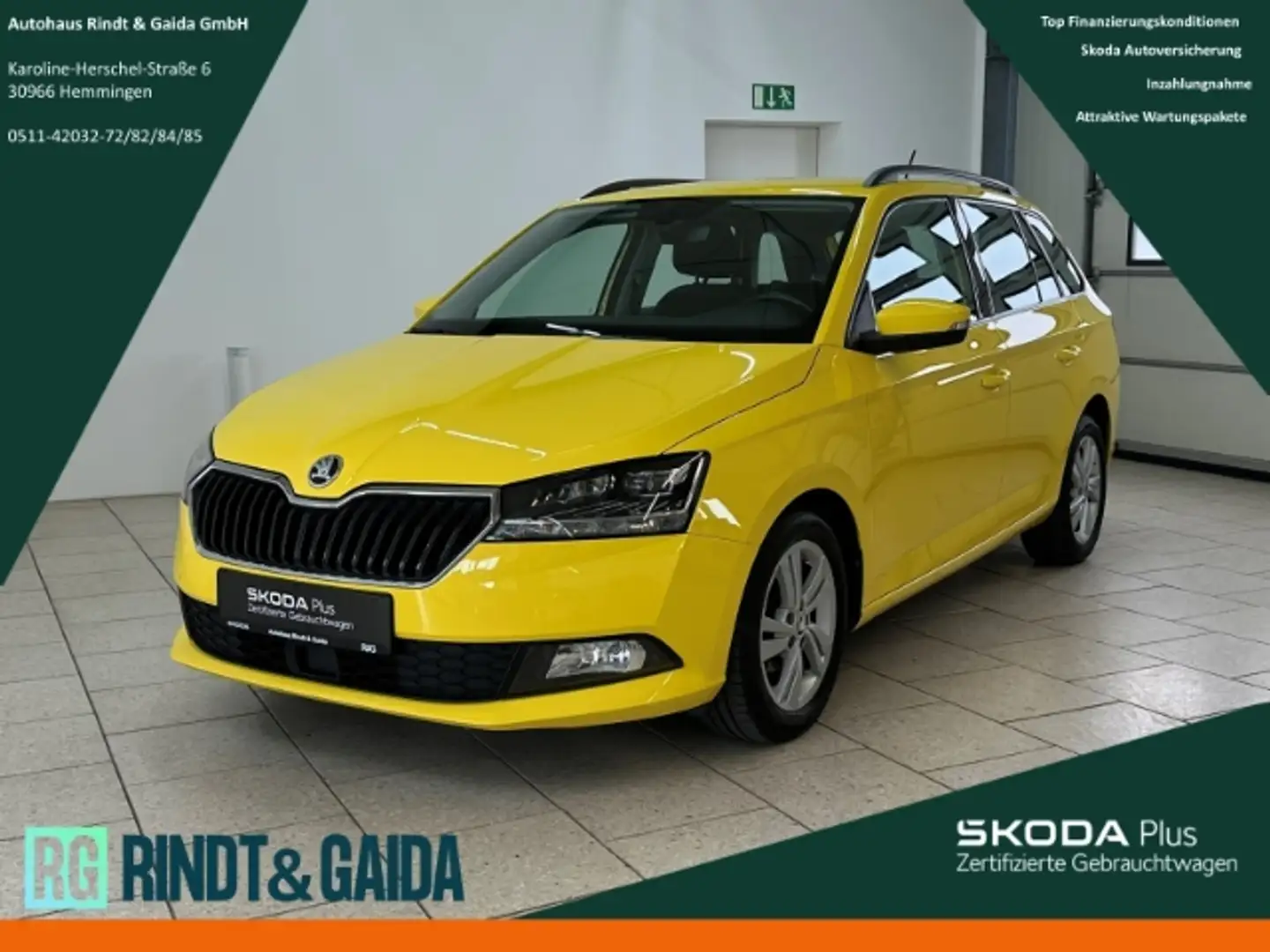 Skoda Fabia Combi 1.0 TSI Style SHZ LED PDC Klimaauto Gelb - 1