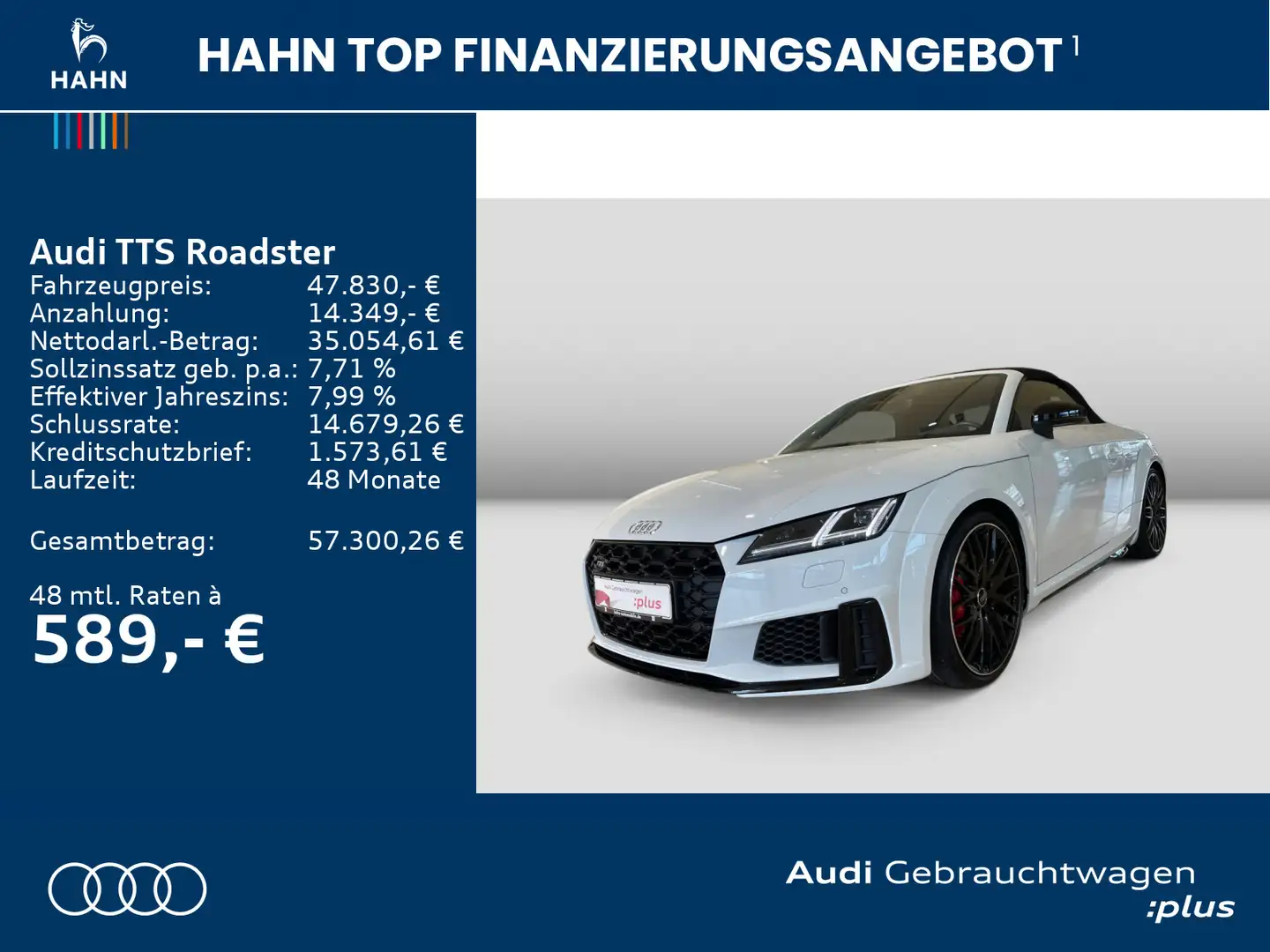 Audi TTS 2.0TFSI quattr S-trc Matrix B&O CAM Белый - 2