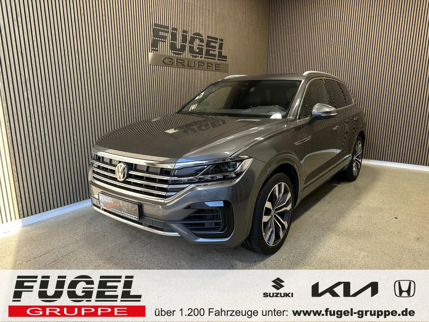 Volkswagen Touareg 4.0 V8 TDI R-Line 4M PANO|AHK|LUFT|Headup|Standhei Gris - 1