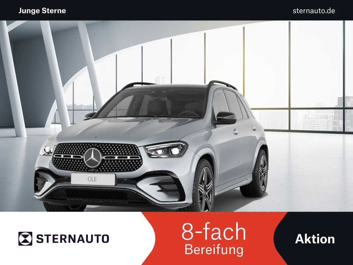 Mercedes-Benz GLE 400 GLE 400 e 4M AMG PanoD Distro AHK Nightp Sound LED Silber - 1