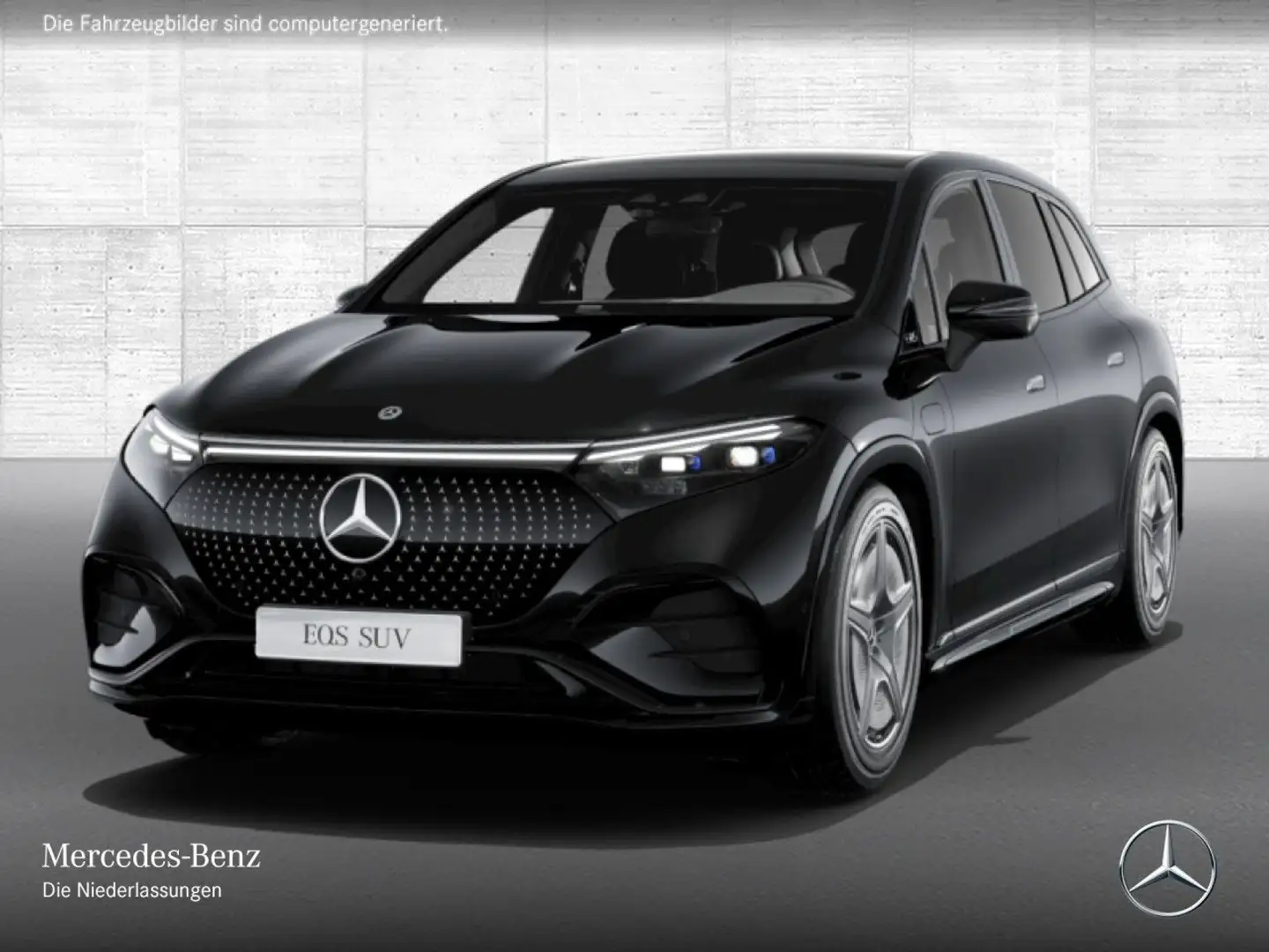 Mercedes-Benz EQS SUV EQS 450 AMG Fahrass Fondent Pano Burmester Distr+ Schwarz - 2