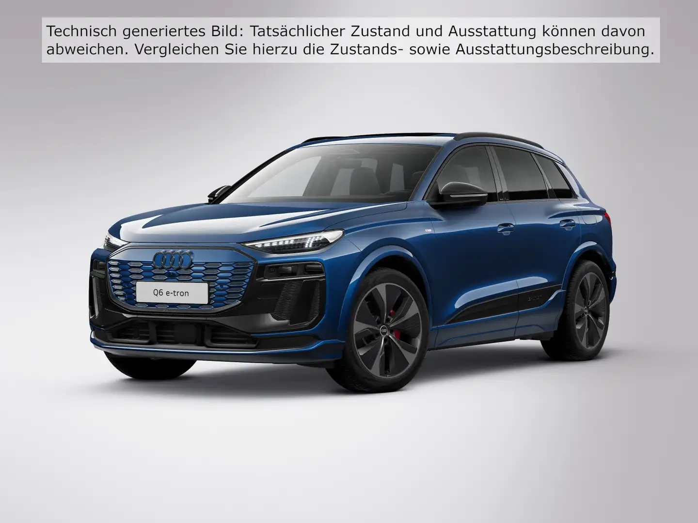 Audi Q6 e-tron Q S LINE EDITION LM21 PANO AHK BuO LUF Blauw - 2