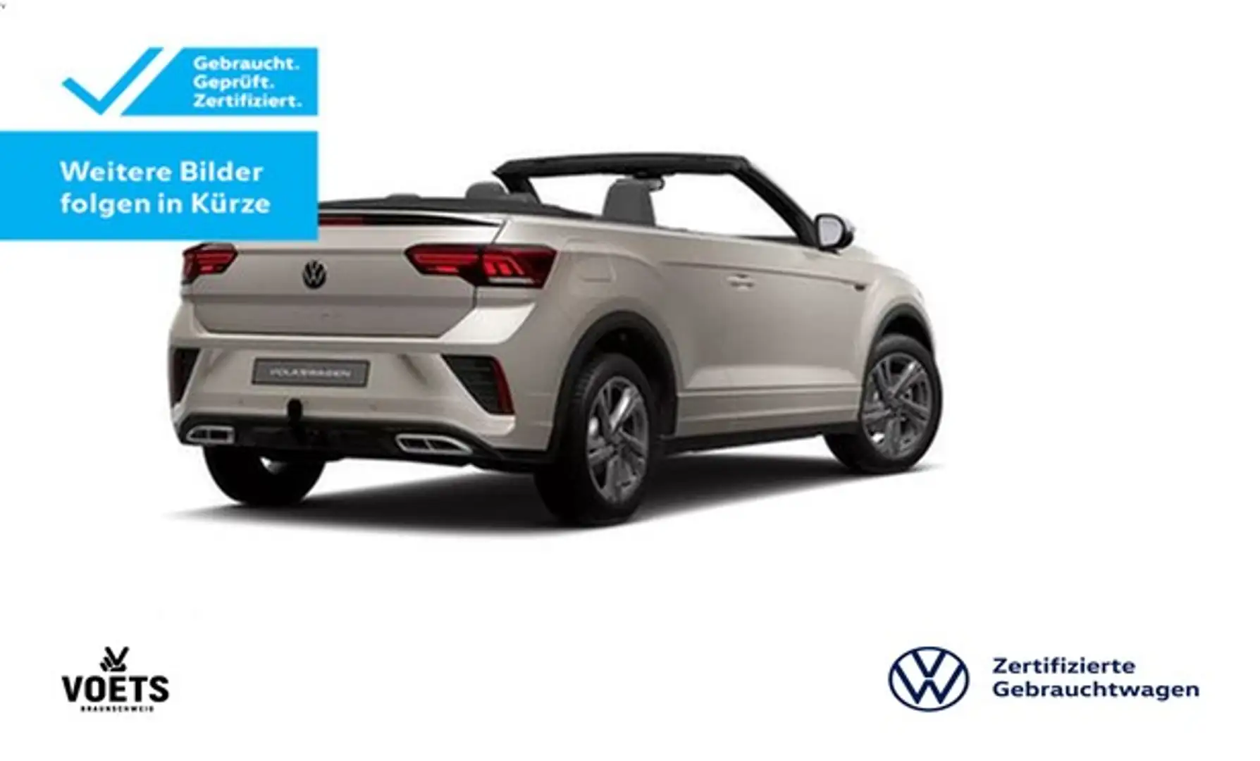 Volkswagen T-Roc Cabriolet R-Line 1.5 TSI DSG LED+RearView+STANDHZG Silber - 2