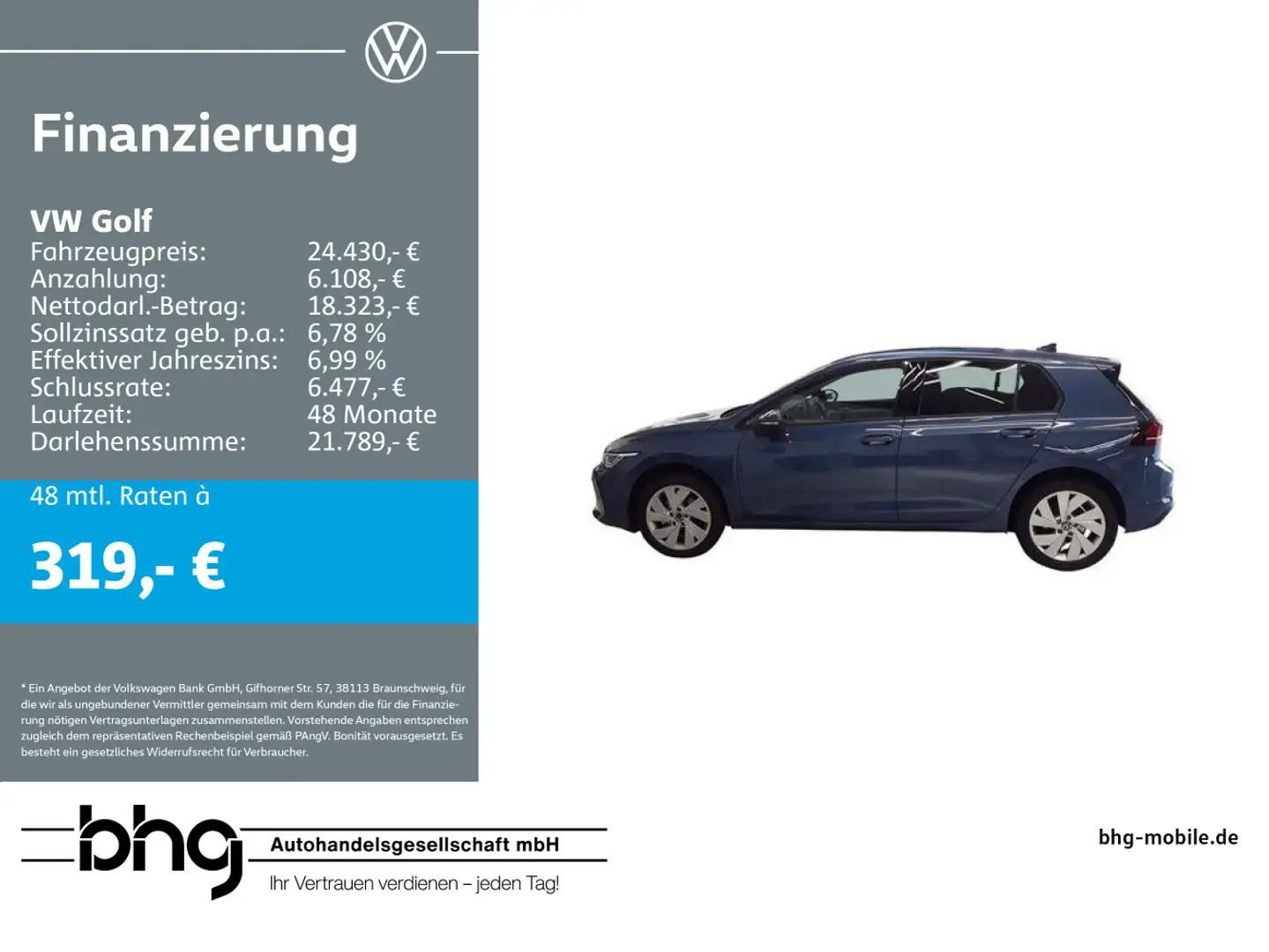 Volkswagen Golf 1.5 TSI OPF Life Blauw - 1