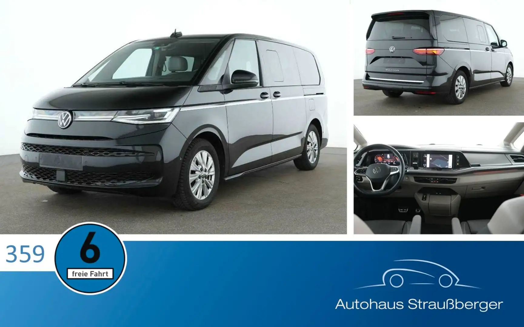 Volkswagen T7 Multivan Style lang ACC AHK Matrix-LED RFK QI Schwarz - 1