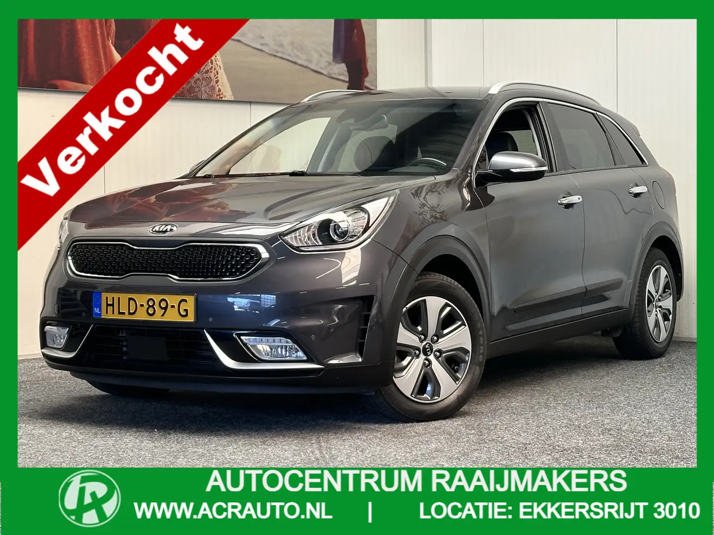 Kia Niro 1.6 GDi HYBRID DYNAMICLINE STOF/LEDER NAVIGATIE AD Gris - 1