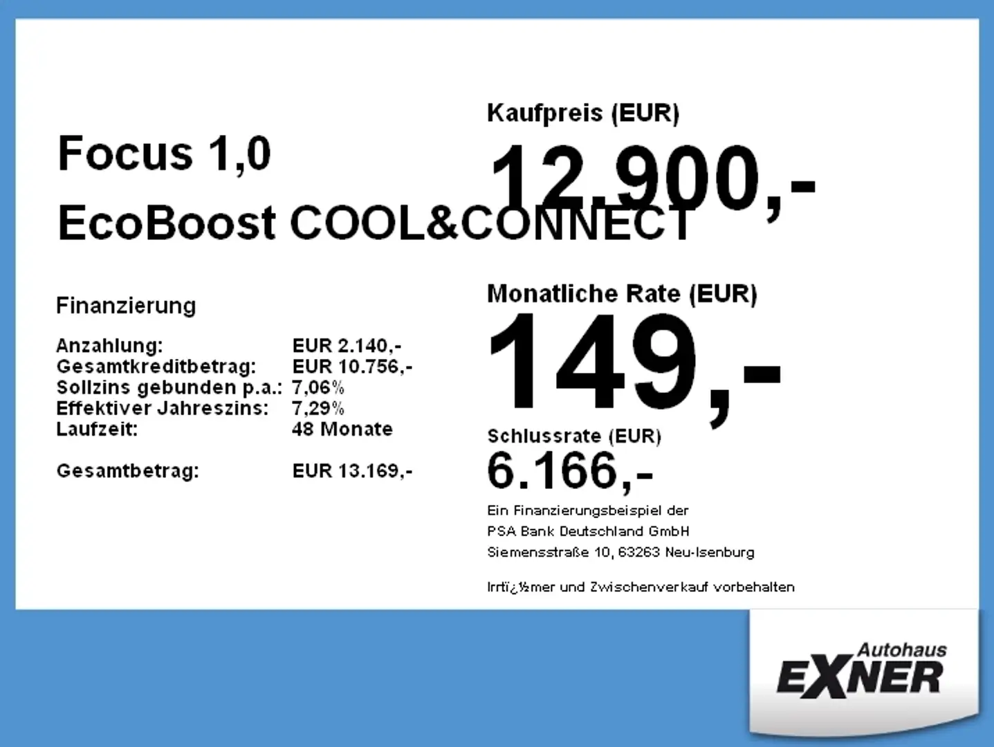 Ford Focus 1,0 EcoBoost COOL&CONNECT Frontscheibenhz. Noir - 2