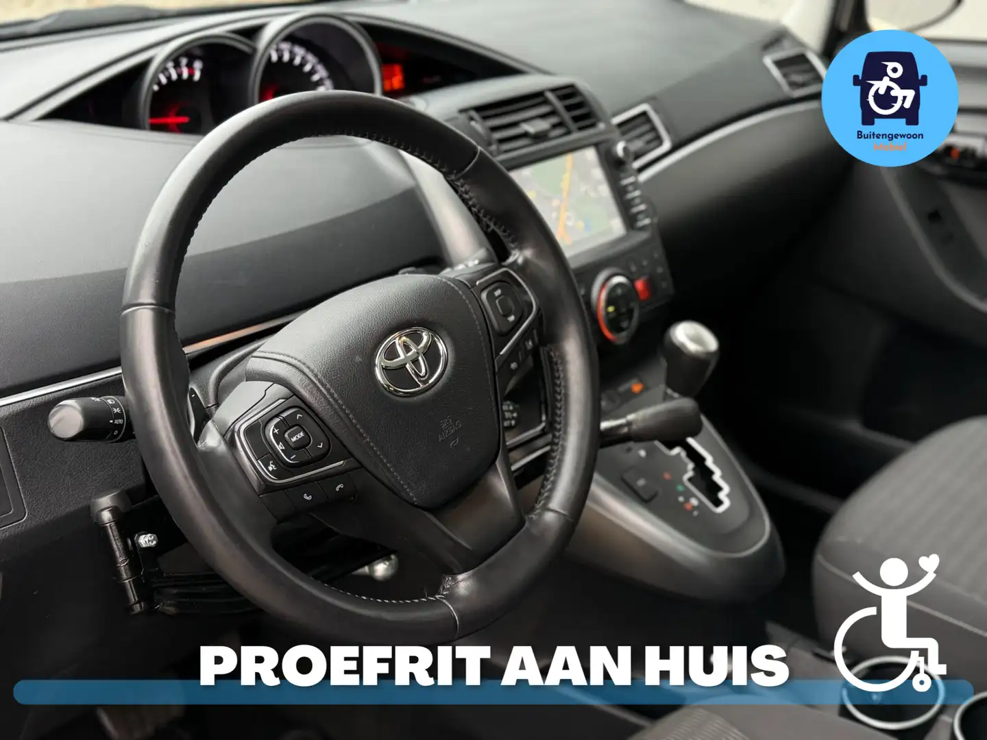 Toyota Verso 1.8 Handgas + Handbedrijfsrem Rolstoelauto Zwart - 2