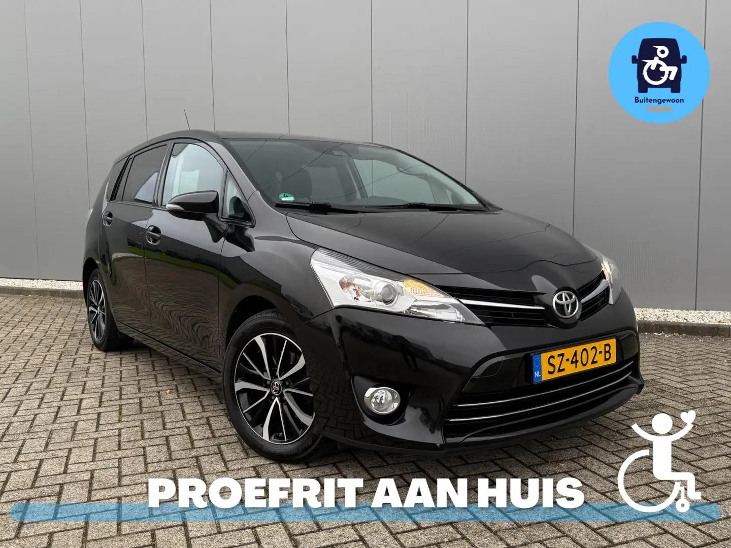 Toyota Verso 1.8 Handgas + Handbedrijfsrem Rolstoelauto Zwart - 1