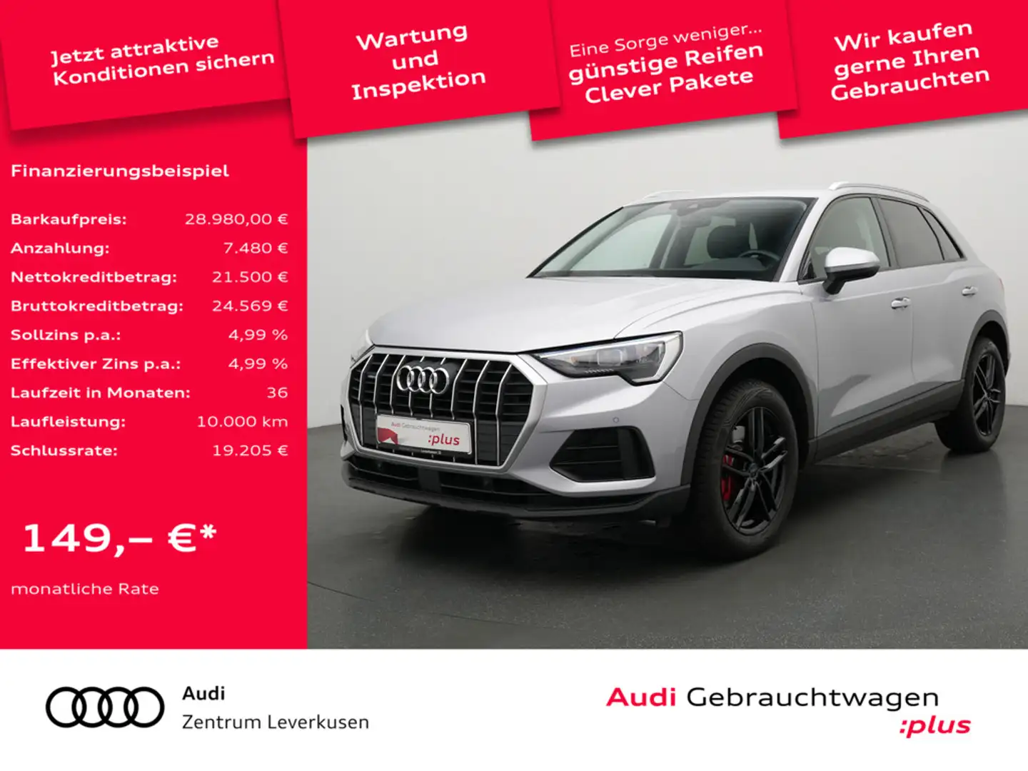 Audi Q3 quattro S-TRON LED SHZ PDC KAM AHK NAVI ACC Noir - 1