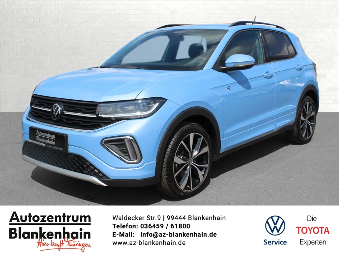 Volkswagen T-Cross 1,0 TSI R-Line Automatik*Kamera*Navi*AHK Bleu - 1