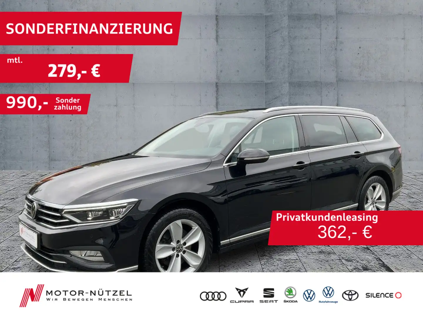 Volkswagen Passat Variant 2.0 TDI 4M DSG ELEGANCE MATRIX+NA Schwarz - 1