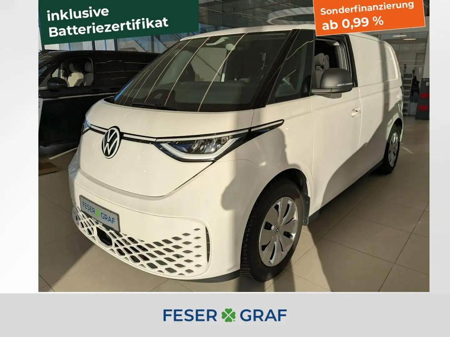 Volkswagen ID. Buzz Cargo 77kWh RearView AHK App-Connect Weiß - 1