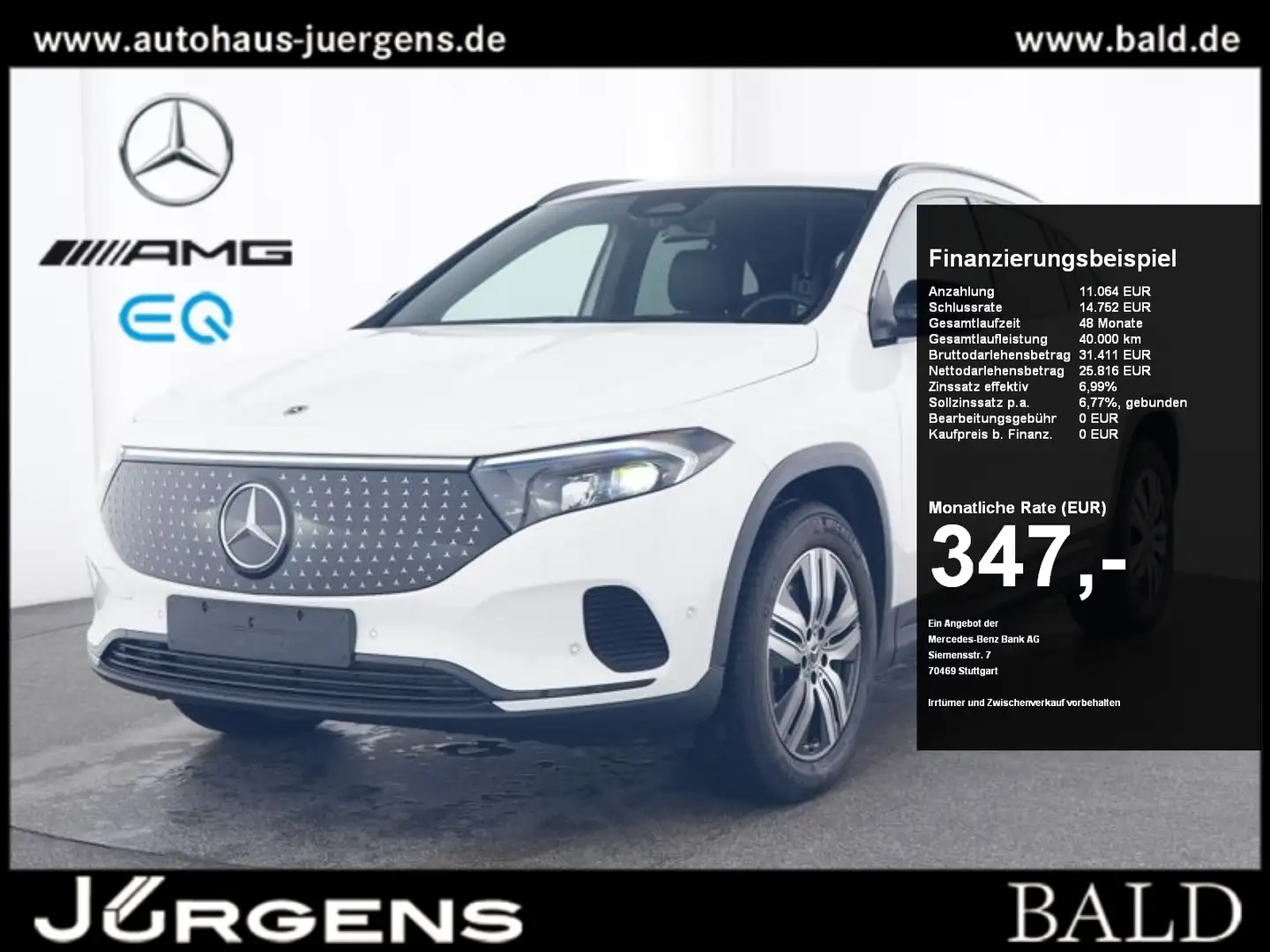 Mercedes-Benz EQA 250 ElectricArt/LED/Cam/AHK/Night/Totw/18' Weiß - 1