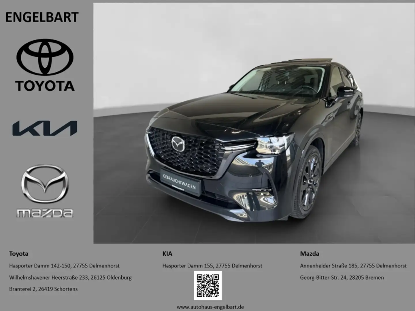 Mazda CX-60 2.5 PHEV Homura AWD Panorama Navi BOSE HUD Leder D Schwarz - 1