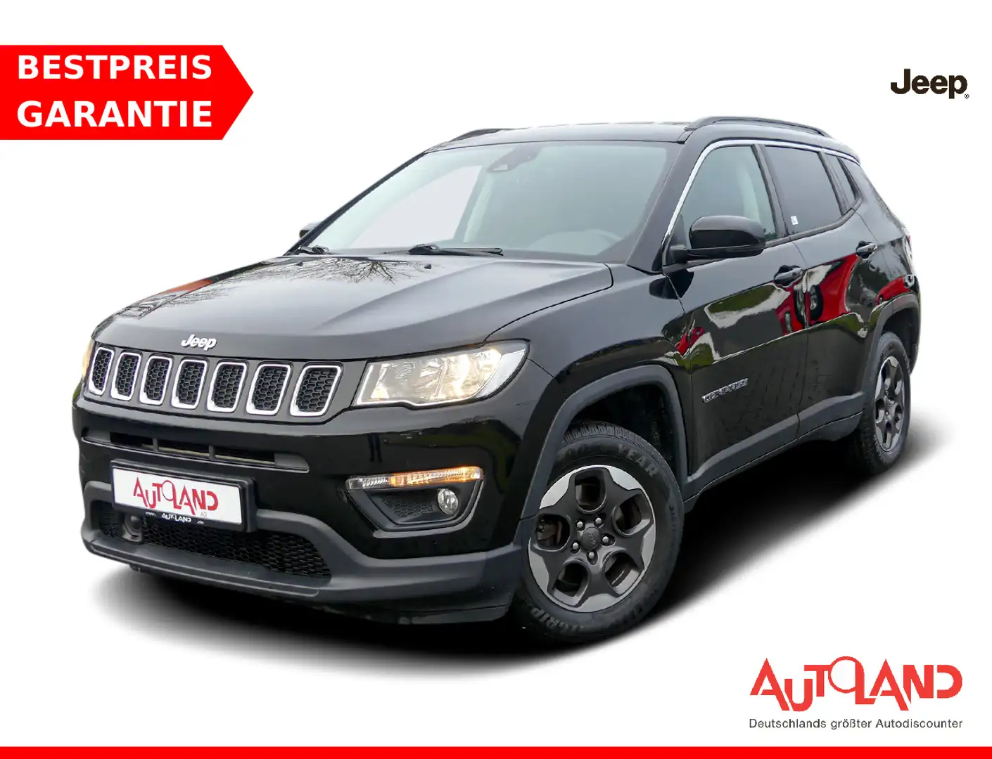 Jeep Compass 1.4 Longitude FWD AHK Keyless PDC DAB Schwarz - 1