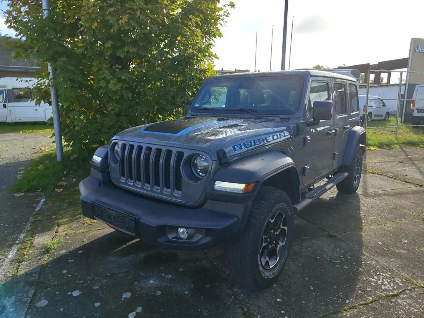Jeep Wrangler 2.0 T-GDI AWD Rubicon PHEV Bluetooth Navi LED Grau - 1