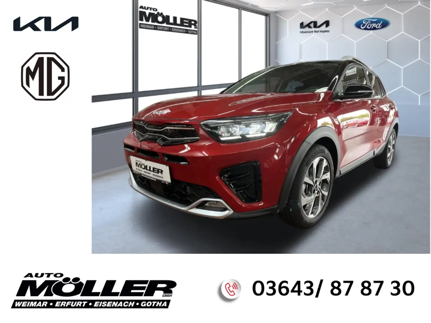 Kia Stonic GT-Line 1.0T DCT7 Navi ACC Kamera CarPlay Klima Rosso - 1