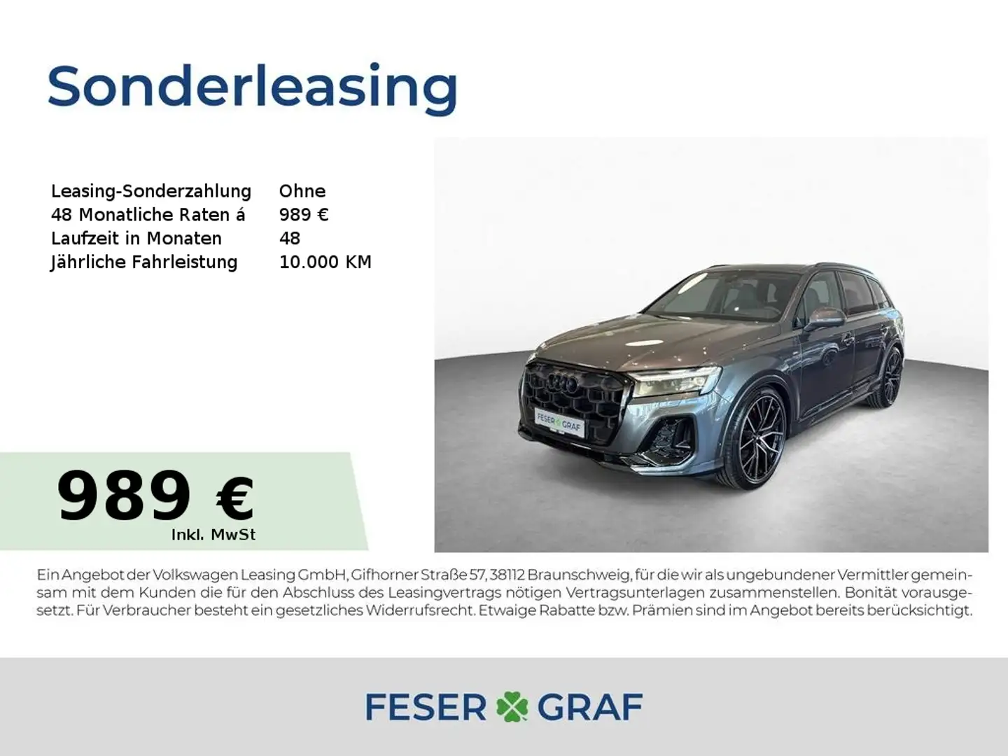 Audi Q7 50 TDI qu. S line tiptr. *AHK*LED* Grau - 1