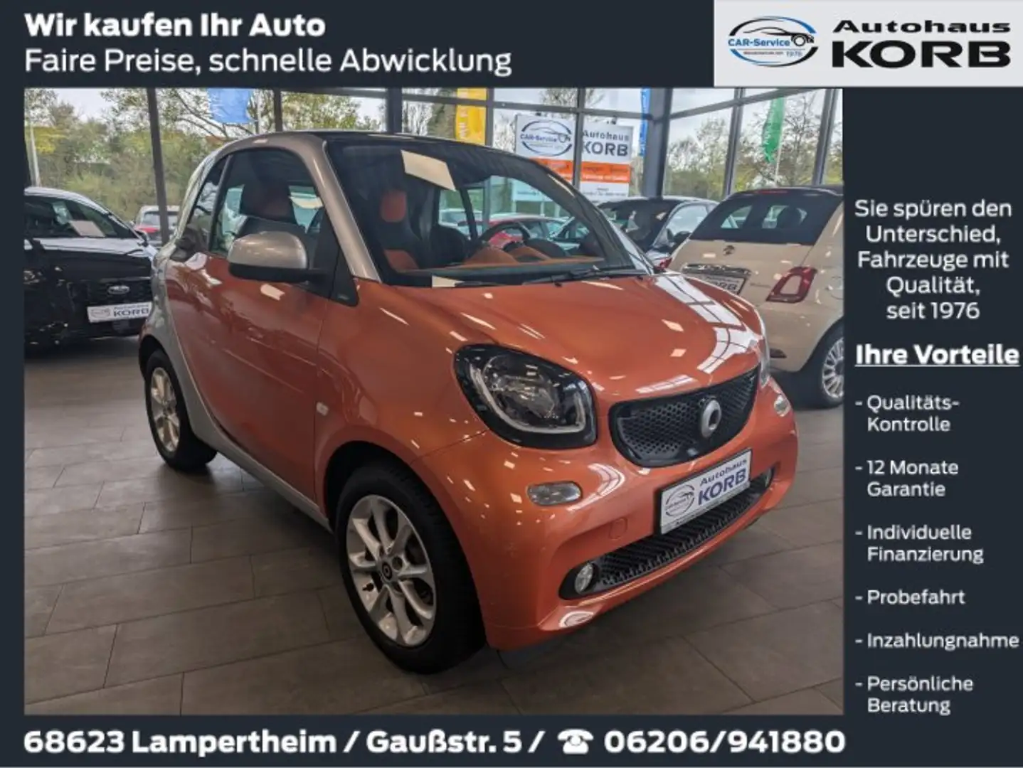 smart forTwo smart fortwo coupe coupe passion Naranja - 1