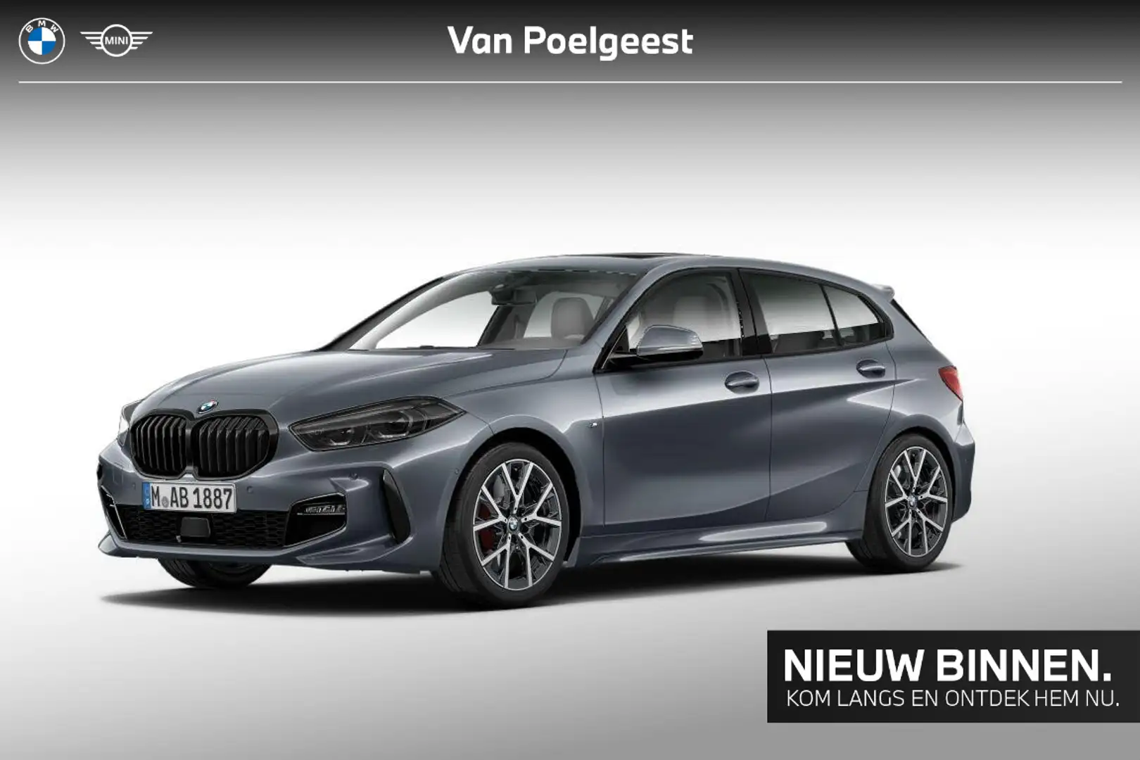 BMW 118 1 Serie 118i Premium Pack M Sportpakket Pro Model Grijs - 1