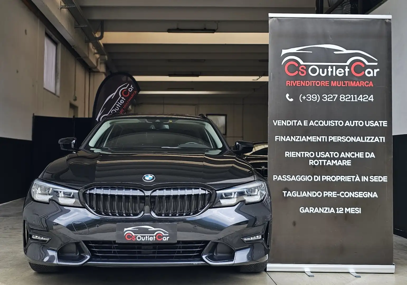 BMW 320 320d Touring Sport Autom. Nero - 1