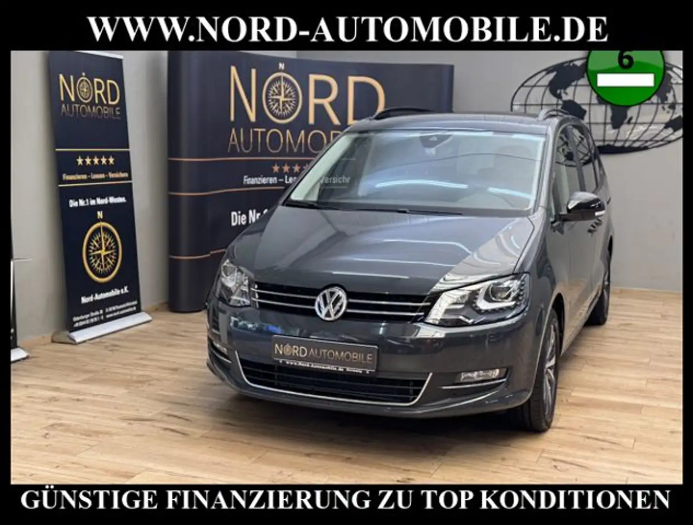 Volkswagen Sharan Highline Black Style 1.4 TSI DSG Leder Highline Gris - 1