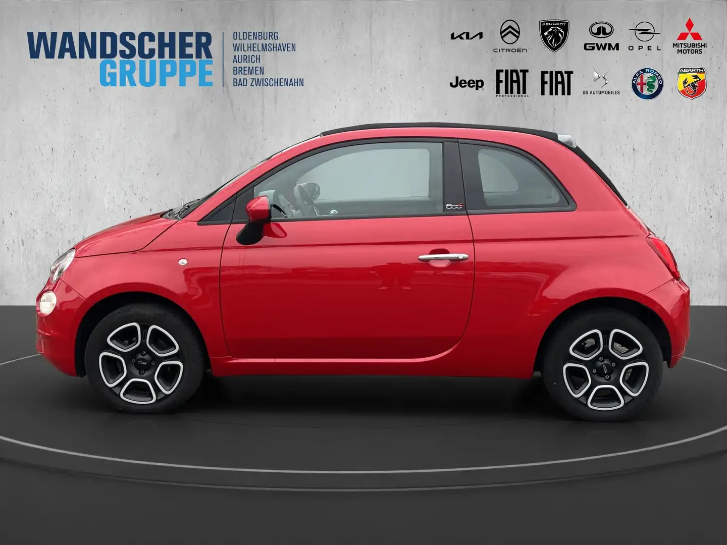 Fiat 500C Cabrio Club 1,0 Carplay+PDC+Klima Rouge - 2