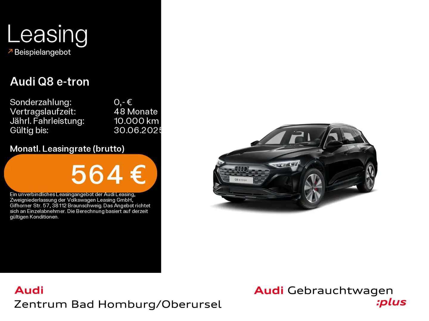 Audi Q8 e-tron Advanced 50 quattro*Navi*Matrix*Alu*HU Negro - 1