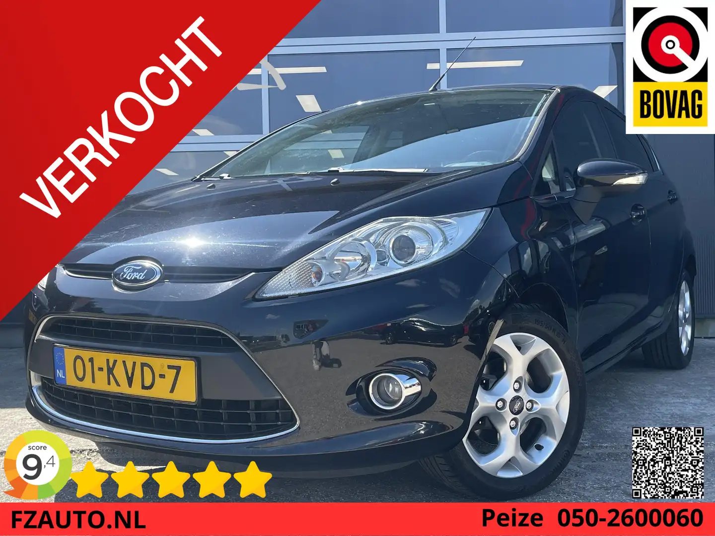 Ford Fiesta 1.4 Titanium | Automaat | L.M Velgen | 5DRS | Zwart - 1
