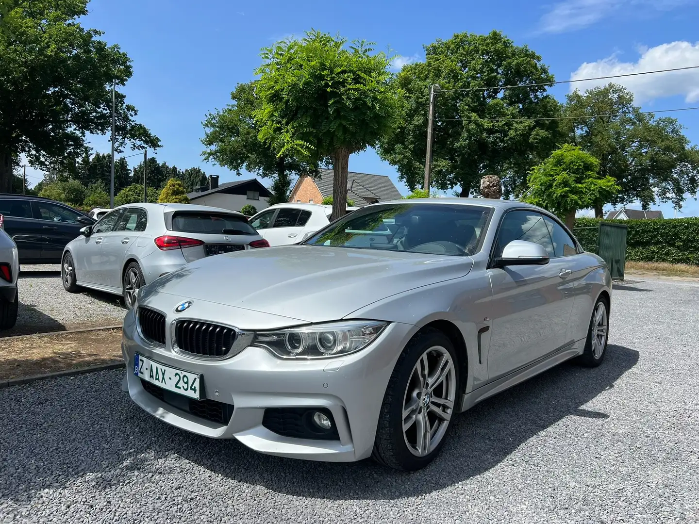 BMW 420 Cabrio dAS M pack 119Dkm Leder Nekverw. Garantie! Grijs - 2