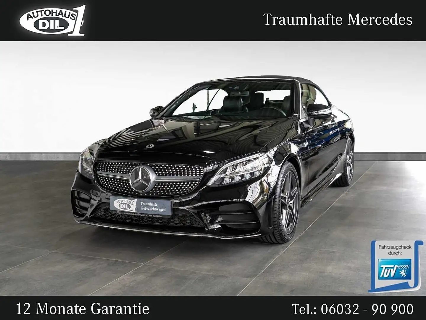 Mercedes-Benz C 220 d Cabrio 9G-T *AMG*SPUR*1.HAND* Schwarz - 1