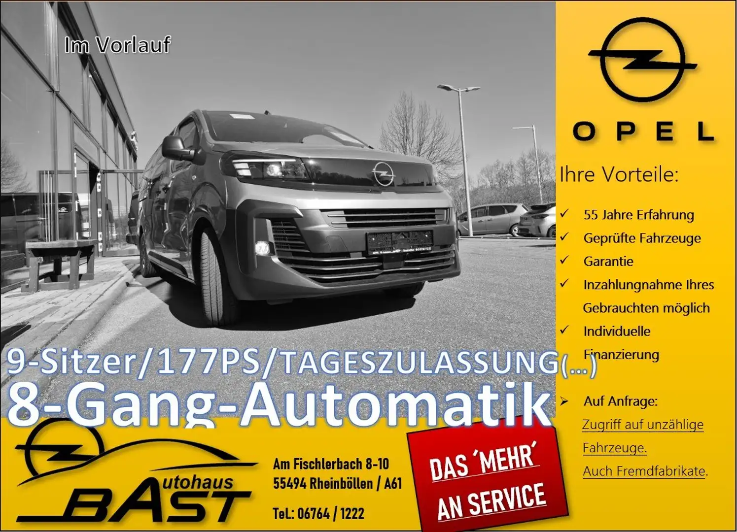 Opel Vivaro Kombi M/L Diesel Automatik Navi Schwarz - 1