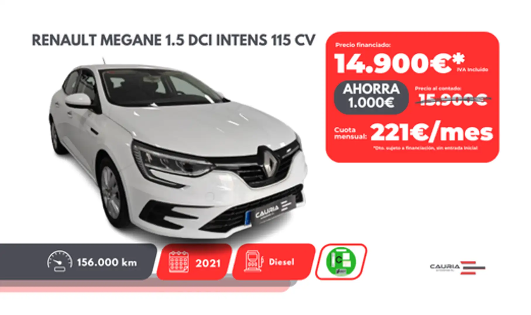 Renault Megane 1.5dCi Blue Intens 85kW Blanco - 1