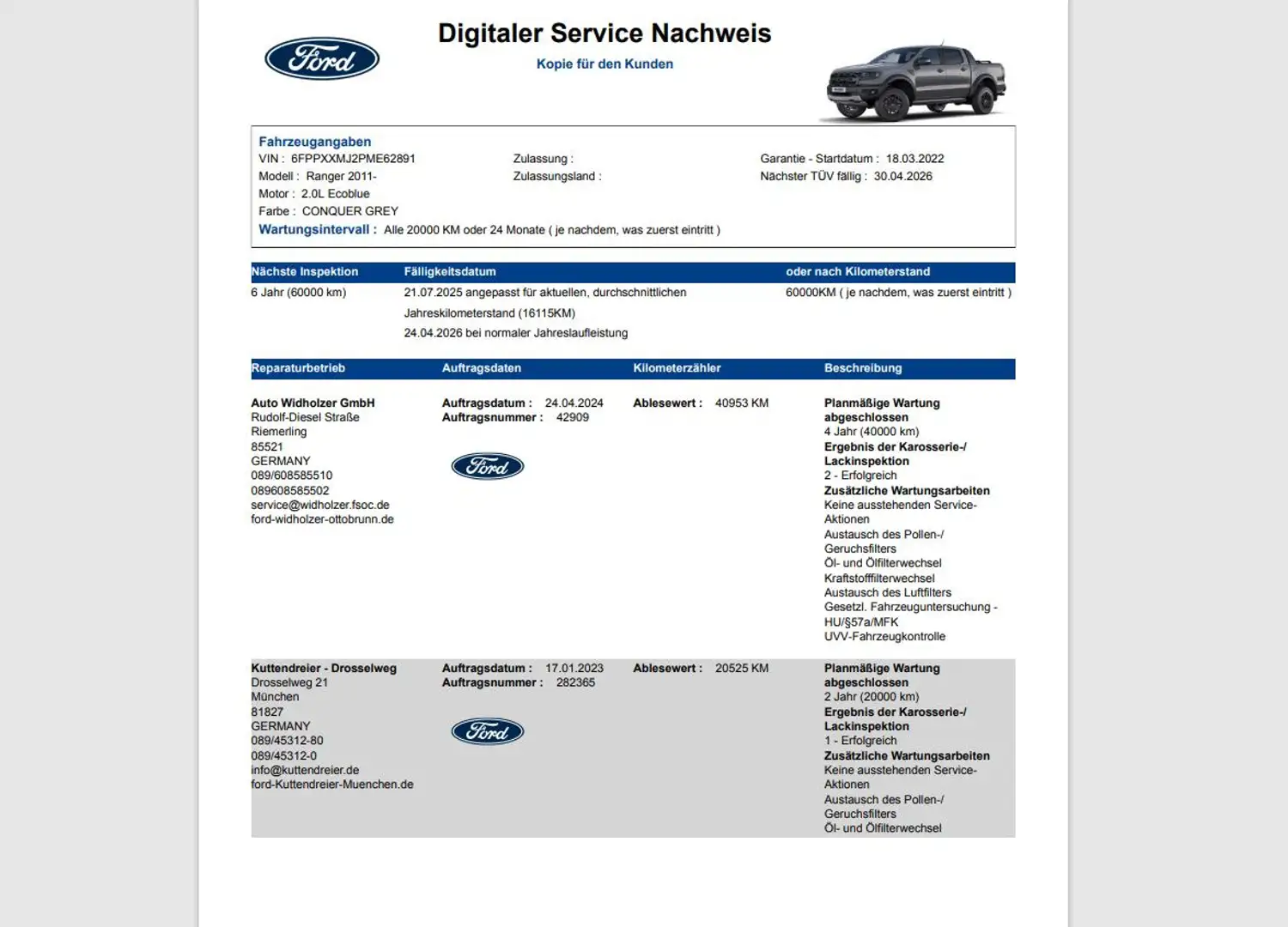 Ford Ranger Raptor Doppelkabine Raptor Standheiz. Nav Grey - 2
