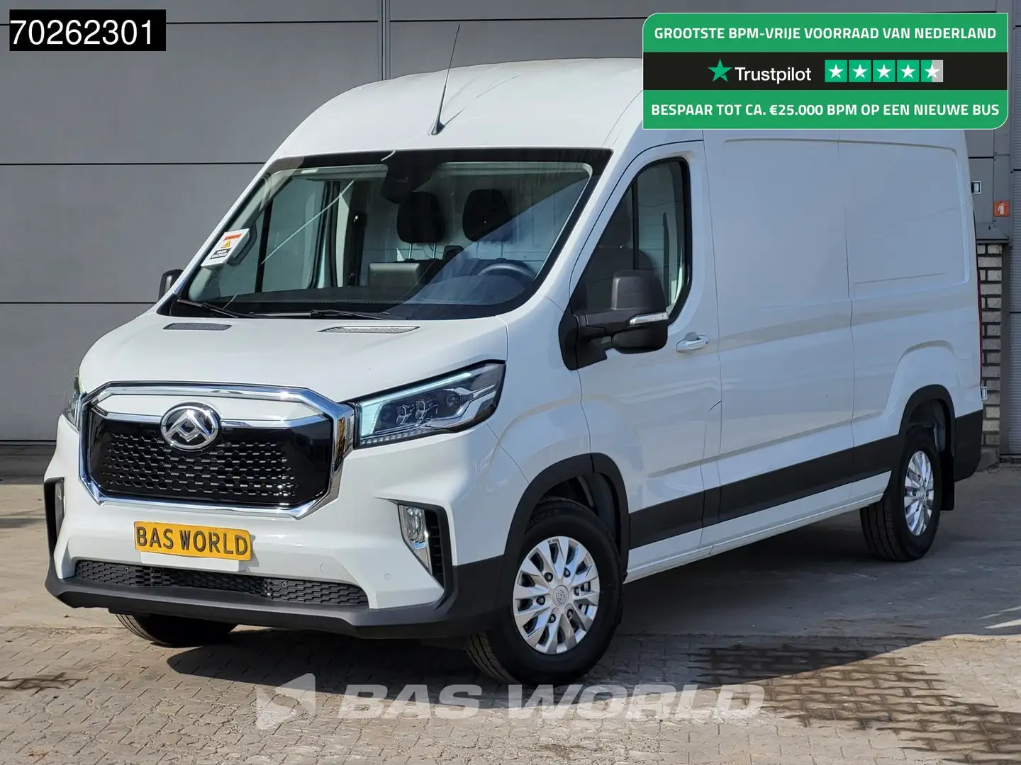 Maxus eDeliver 9 204PK Elektrisch L3H2 89KWH Snelladen 296 km WLPT Blanco - 1