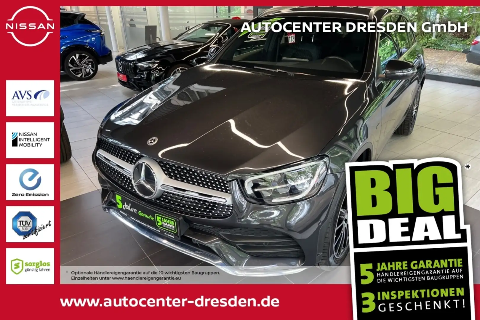 Mercedes-Benz GLC 300 e 4Matic  AMG Line Navi Kam LED StandH Gris - 1