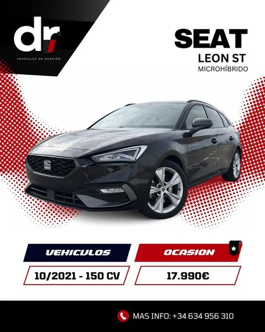 SEAT Leon SP 1.5 eTSI 110kW DSG SS FR Go L Schwarz - 1