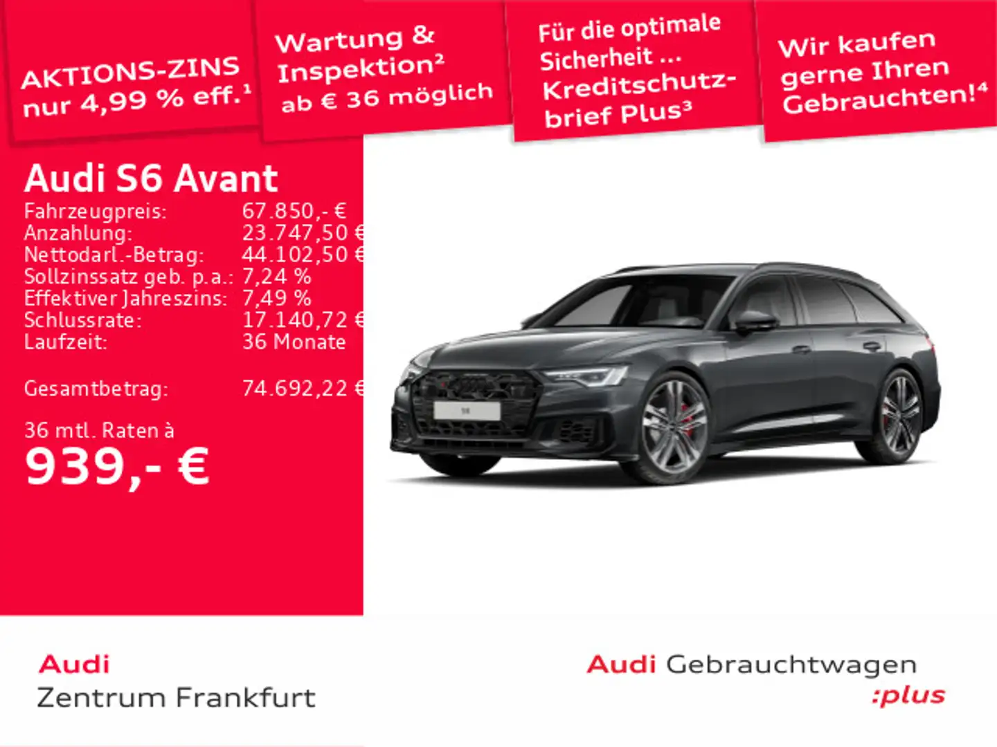 Audi S6 TDI tiptronic MatrixLED AHK B&O Grau - 1