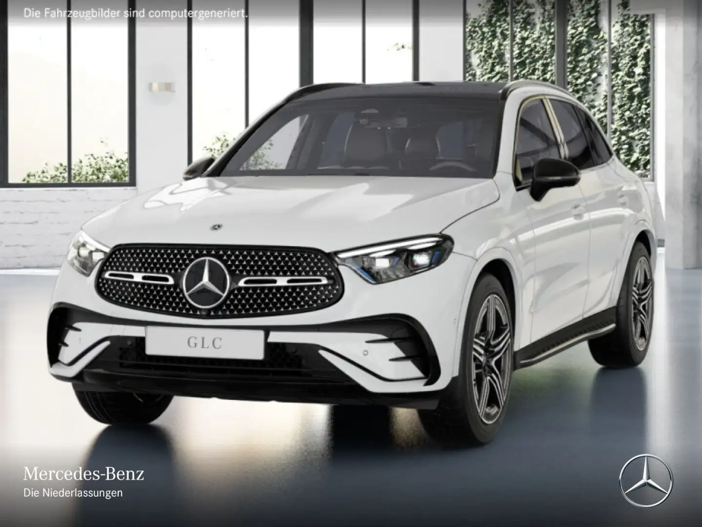 Mercedes-Benz GLC 300 4M AMG+NIGHT+PANO+360+AHK+TOTW+KEYLESS+9G Weiß - 2