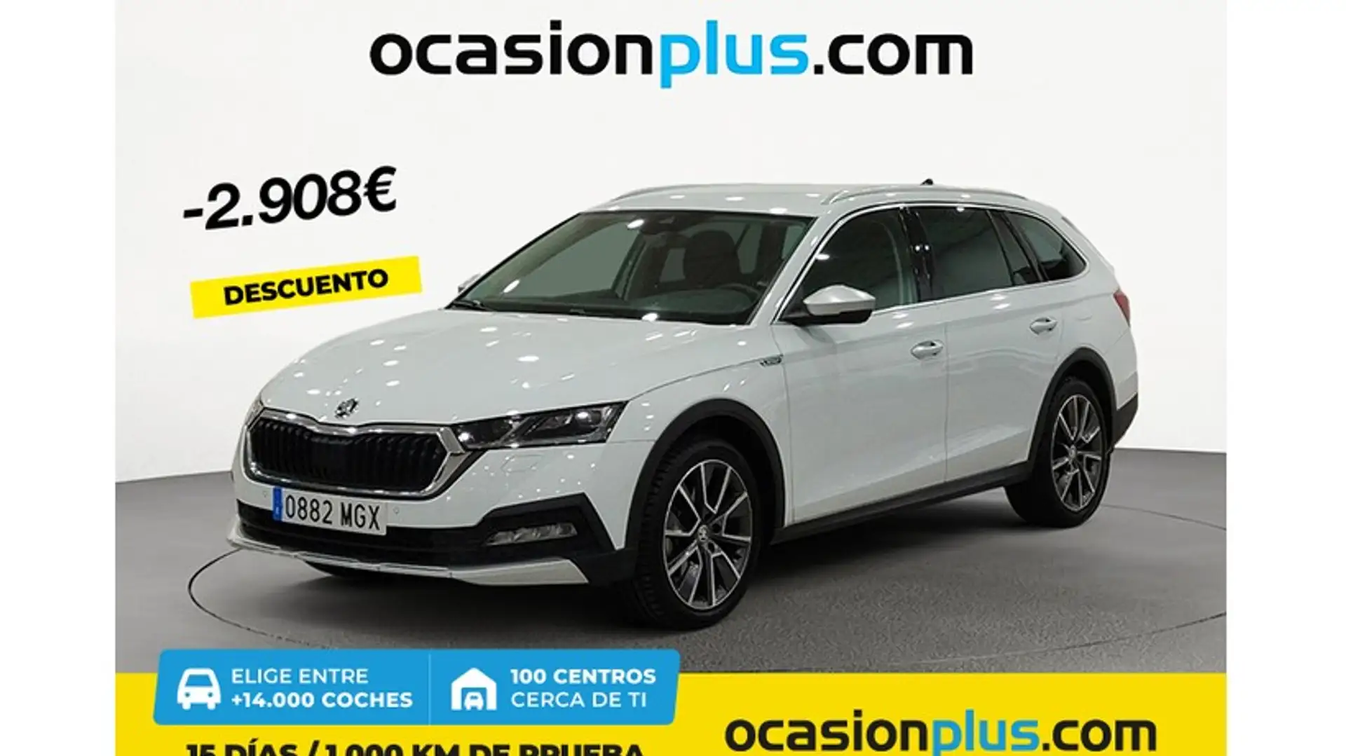 Skoda Octavia Combi 2.0TDI Scout 110kW DSG 4x4 Blanc - 1