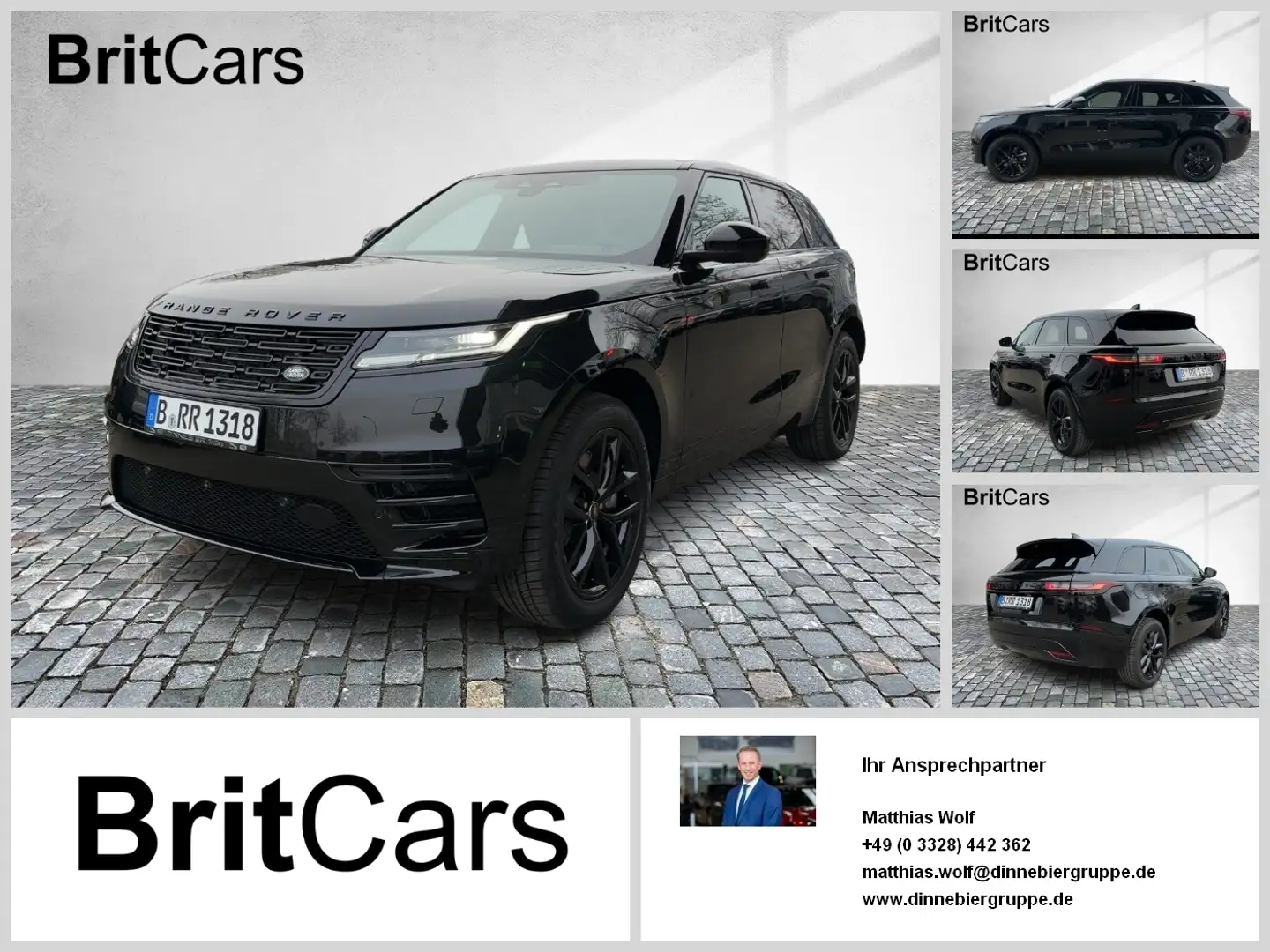 Land Rover Range Rover Velar 2.0 Plug-in Hybrid P400e Dynamic SE Noir - 1