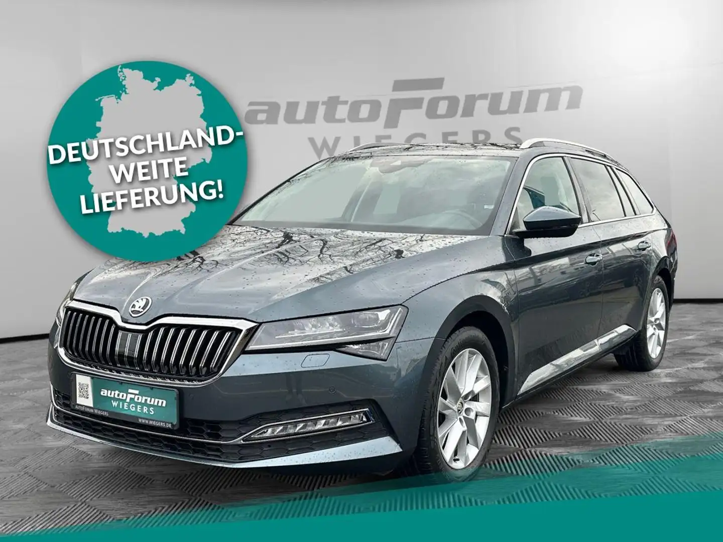 Skoda Superb Combi 2,0 TDI Style DSG+Navi+Kamera+AHK Gris - 1