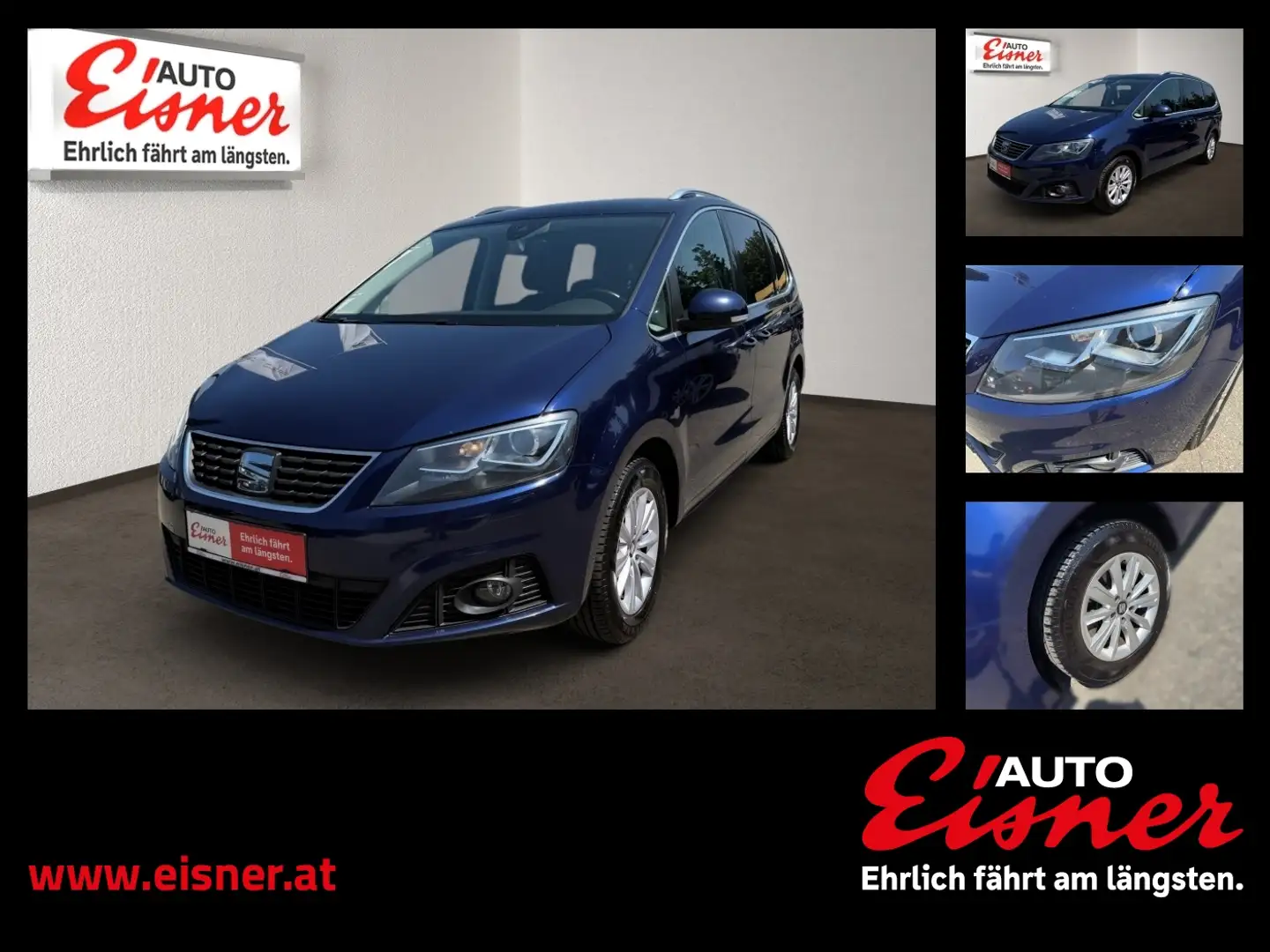 SEAT Alhambra Executive 2.0 TDI 8-fach Bereift! Bleu - 1
