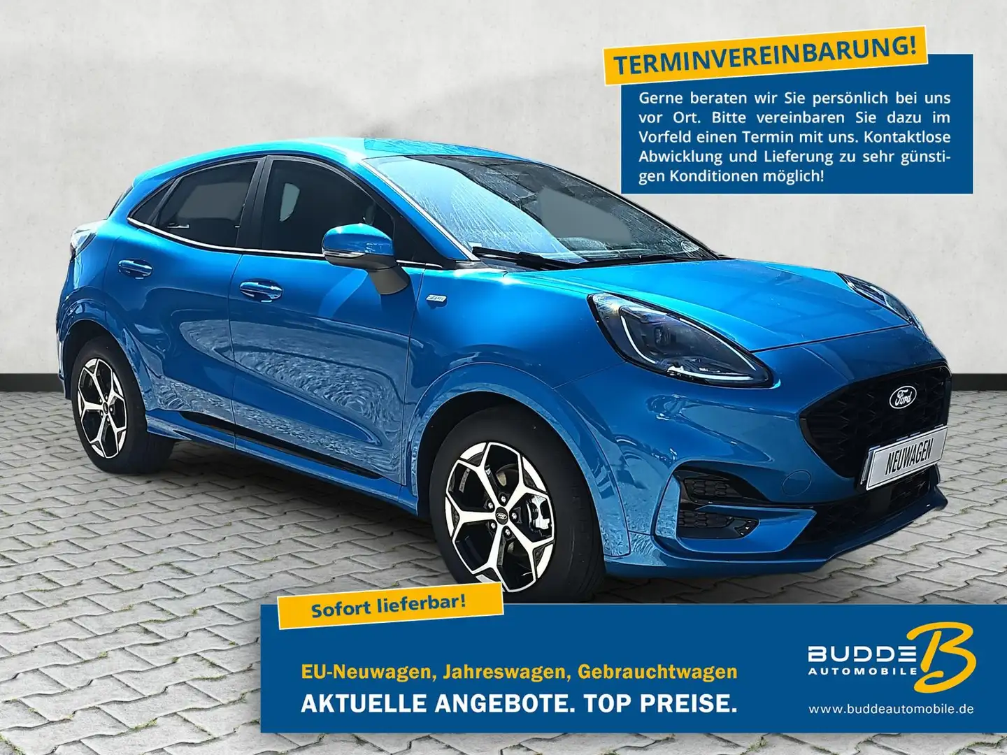 Ford Puma 1.0 EB Hybrid 7G-Autom. ST-Line nMod / Temp Blau - 1