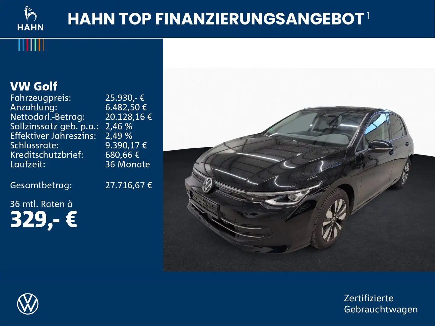 Volkswagen Golf VIII 1.5TSI Goal LED Navi ACC AHK APP Sitzh Schwarz - 2