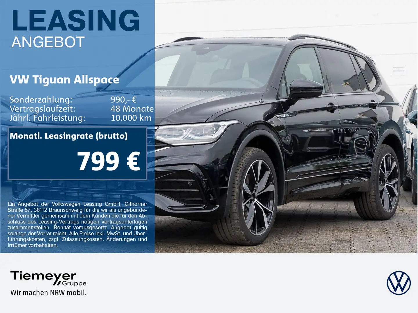 Volkswagen Tiguan Allspace 2.0 TDI DSG R-Line 4Motion IQ.DR Schwarz - 1