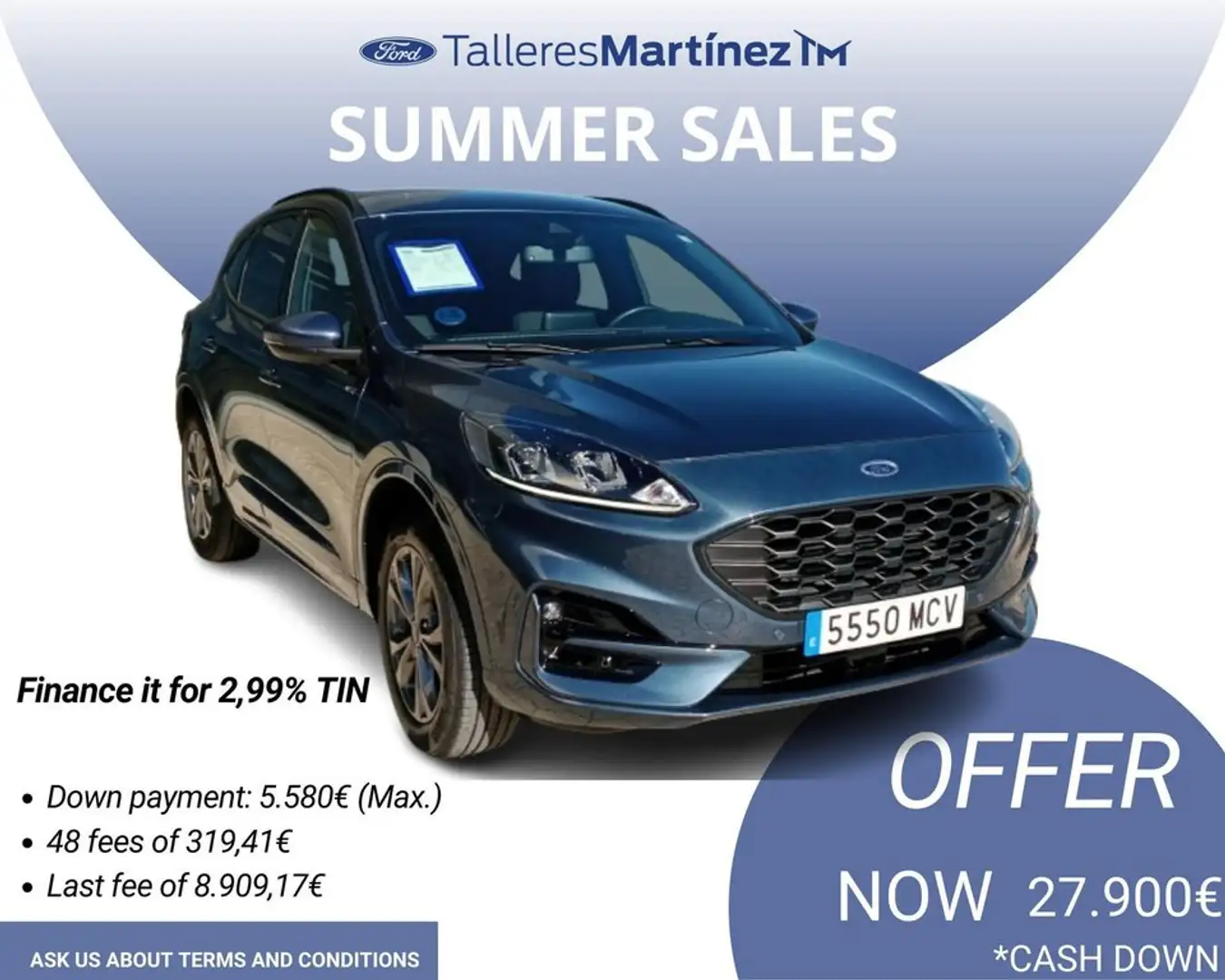 Ford Kuga 2.5 Duratec PHEV 225cv FWD Auto ST-Line Azul - 2