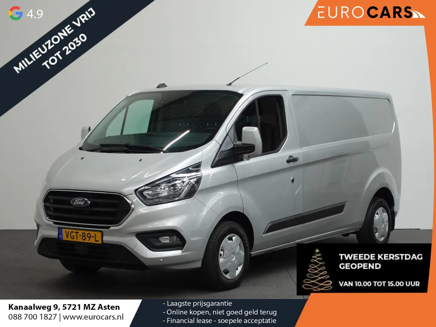 Ford Transit Custom 131pk L2H1 Trend Trekhaak Camera Cruise control Ai Gris - 1